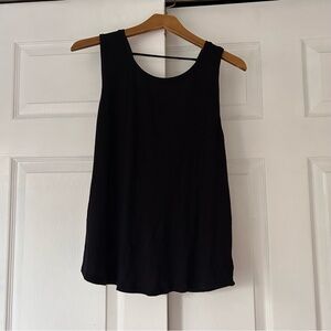 Athleta Black Open Back Tank Top M
